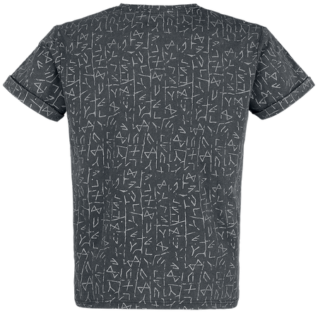 T-Shirt Manches courtes  de Black Premium by EMP - T-shirt Imprimé Runes - S à 5XL - pour Homme - gris - Black Premium by EMP - View 2