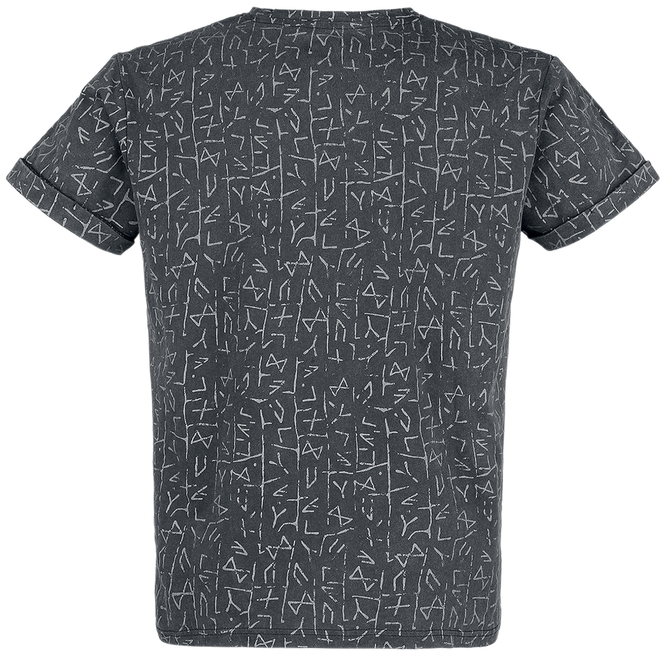 T-Shirt Manches courtes  de Black Premium by EMP - T-shirt Imprimé Runes - S à 5XL - pour Homme - gris - Black Premium by EMP - View 2