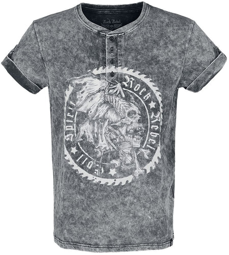 T-Shirt Manches courtes  de Rock Rebel by EMP - T-shirt Vintage Boutonné - S à 5XL - pour Homme - noir - Rock Rebel by EMP
