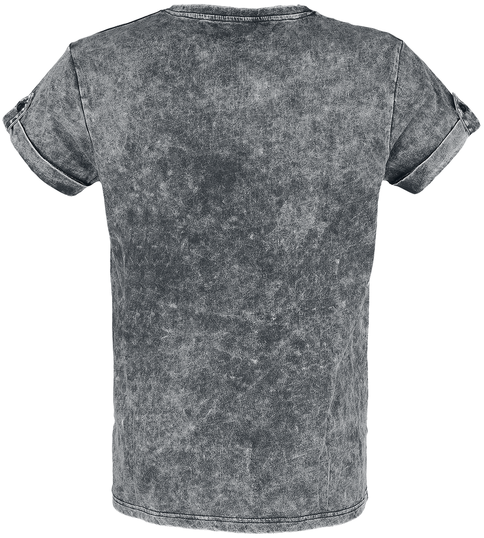 T-Shirt Manches courtes  de Rock Rebel by EMP - T-shirt Vintage Boutonné - S à 5XL - pour Homme - noir - Rock Rebel by EMP - View 2