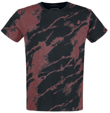 T-Shirt Manches courtes  de RED by EMP - T-shirt Batik - S à 5XL - pour Homme - noir/bordeaux - RED by EMP