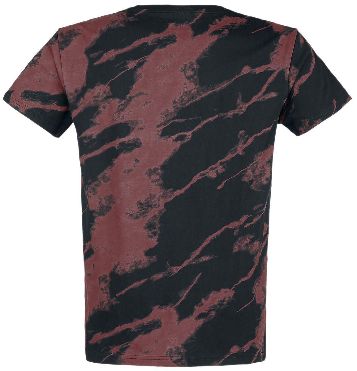 T-Shirt Manches courtes  de RED by EMP - T-shirt Batik - S à 5XL - pour Homme - noir/bordeaux - RED by EMP - View 2