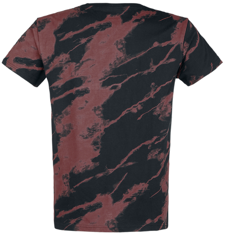 T-Shirt Manches courtes  de RED by EMP - T-shirt Batik - S à 5XL - pour Homme - noir/bordeaux - RED by EMP - View 2