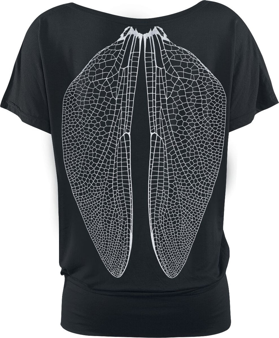 T-Shirt Manches courtes Gothic de Gothicana by EMP - Can You Read My Mind - M à 4XL - pour Femme - noir - Gothicana by EMP