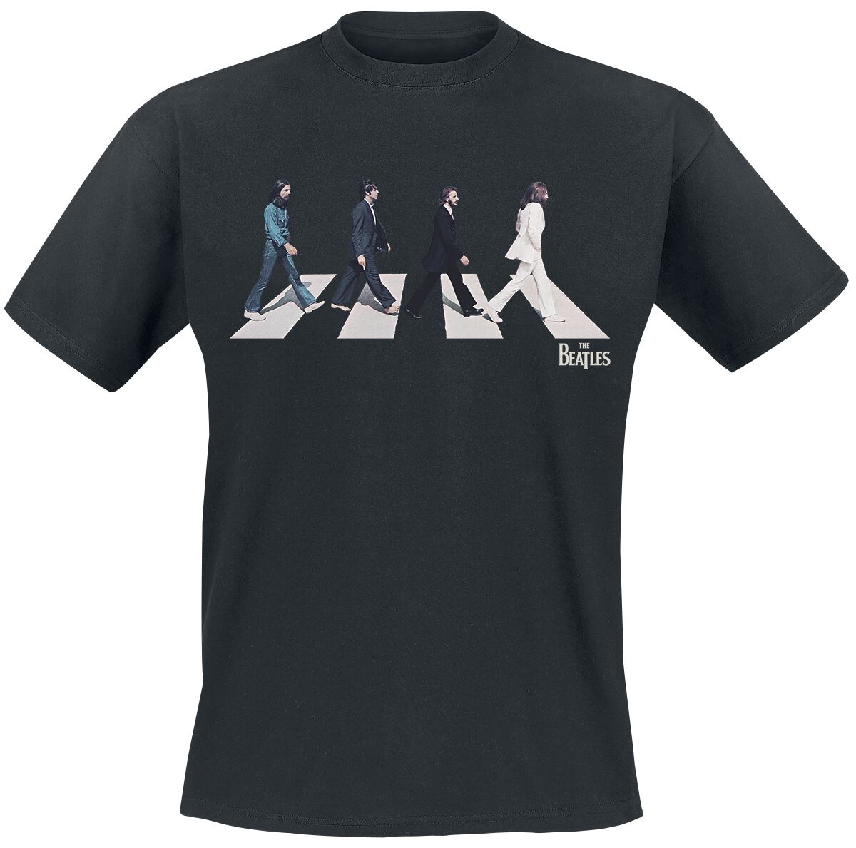 T-Shirt Manches courtes  de The Beatles - Abbey Road Silhouette - S à 3XL - pour Homme - noir - The Beatles