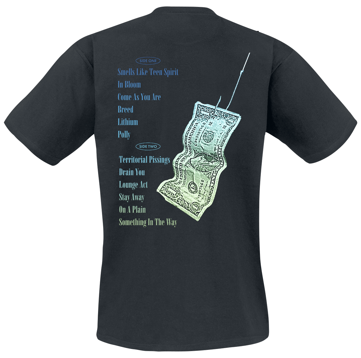 T-Shirt Manches courtes  de Nirvana - Ripple Overlay - S à L - pour Homme - noir - Nirvana - View 2