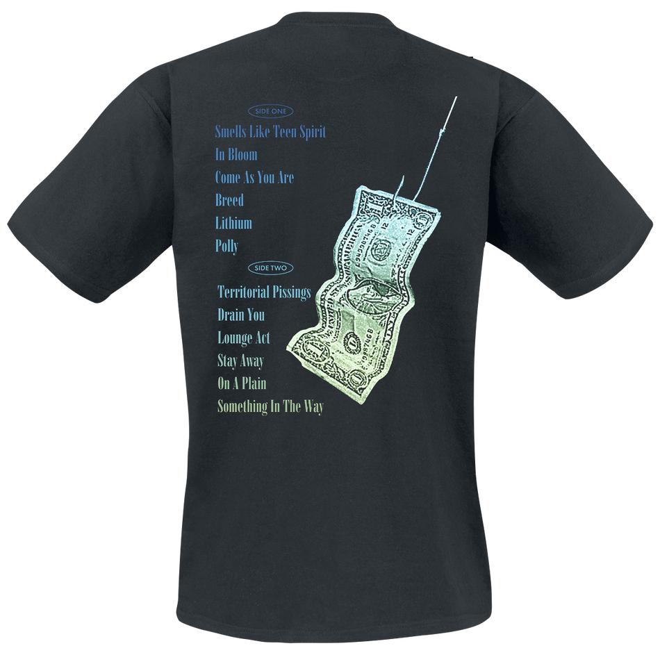 T-Shirt Manches courtes  de Nirvana - Ripple Overlay - S à L - pour Homme - noir - Nirvana - View 2