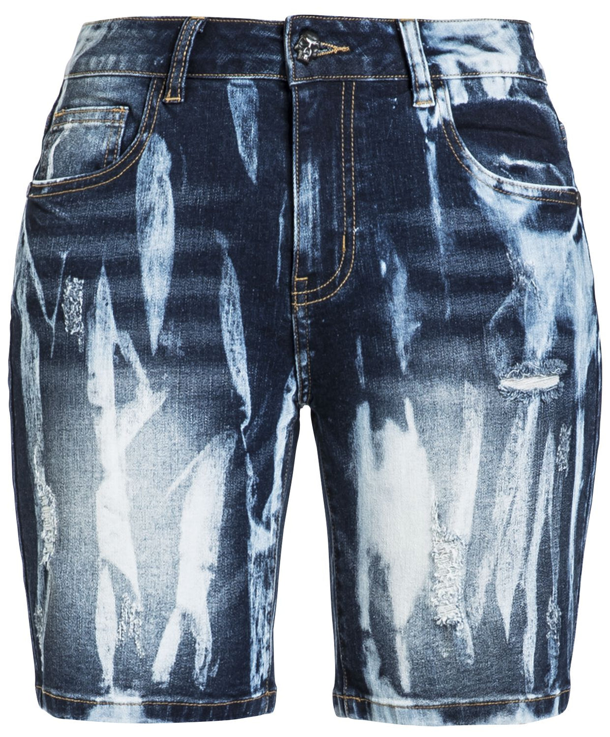 Short  de Rock Rebel by EMP - Short Délavé - 27 à 28 - pour Femme - bleu - Rock Rebel by EMP