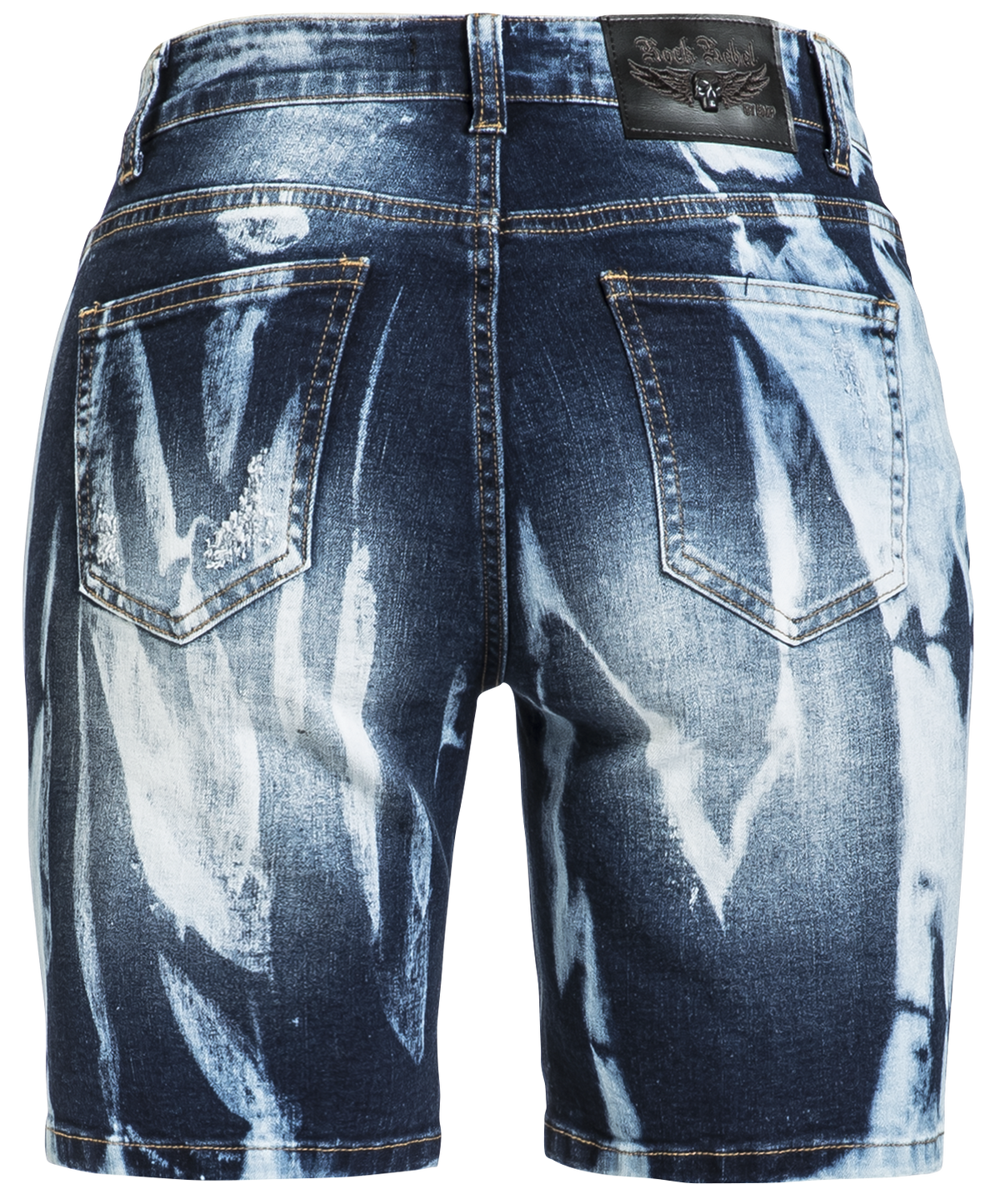 Short  de Rock Rebel by EMP - Short Délavé - 27 à 28 - pour Femme - bleu - Rock Rebel by EMP - View 2