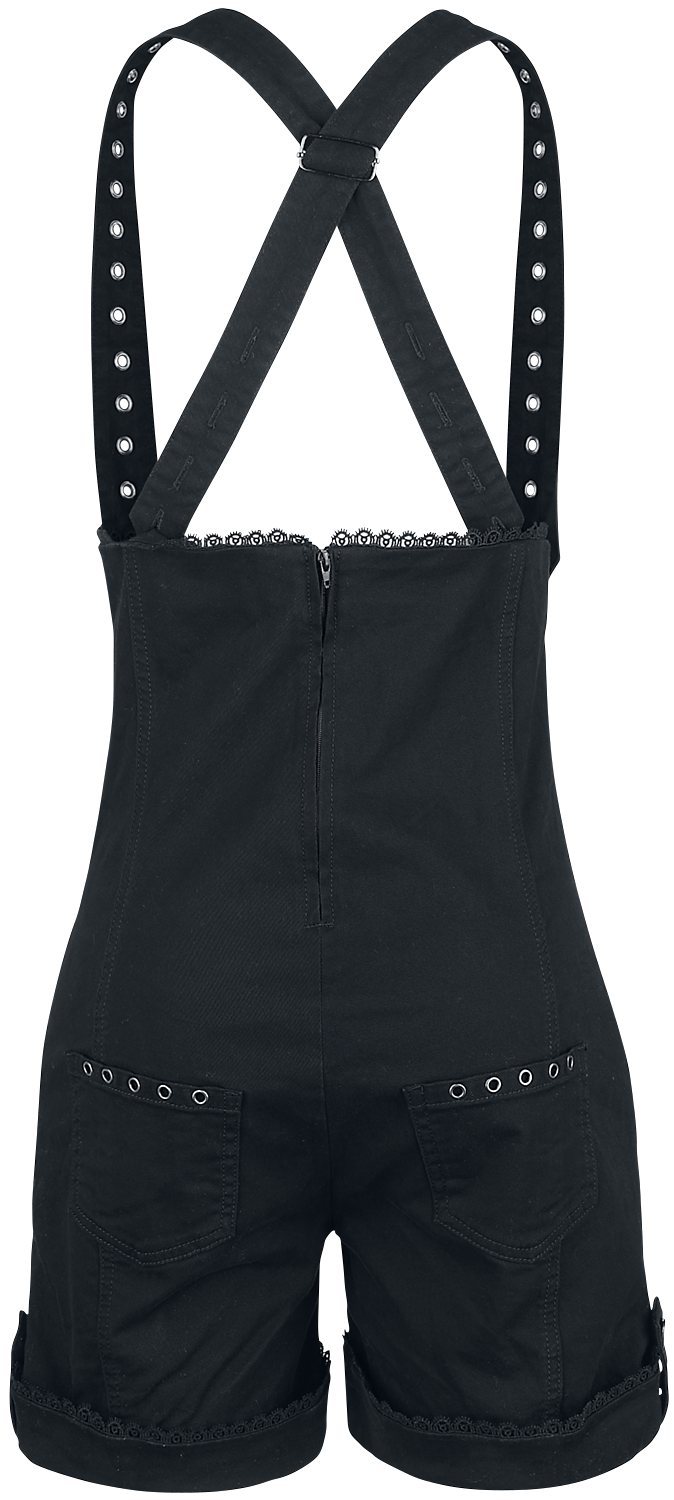 Short Gothic de Gothicana by EMP - Salopette Gothique - S à XXL - pour Femme - noir - Gothicana by EMP - View 2