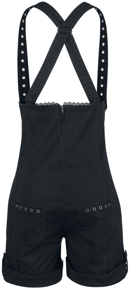 Short Gothic de Gothicana by EMP - Salopette Gothique - S à XXL - pour Femme - noir - Gothicana by EMP - View 2
