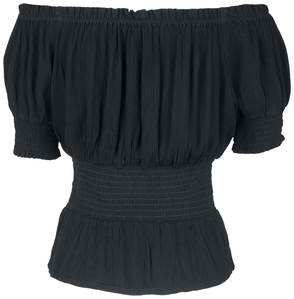 T-Shirt Manches courtes Gothic de Gothicana by EMP - Haut Épaules Découvertes - S à XXL - pour Femme - noir - Gothicana by EMP - View 2