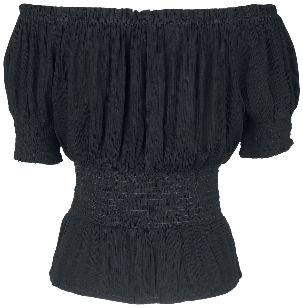 T-Shirt Manches courtes Gothic de Gothicana by EMP - Haut Épaules Découvertes - S à XXL - pour Femme - noir - Gothicana by EMP - View 2
