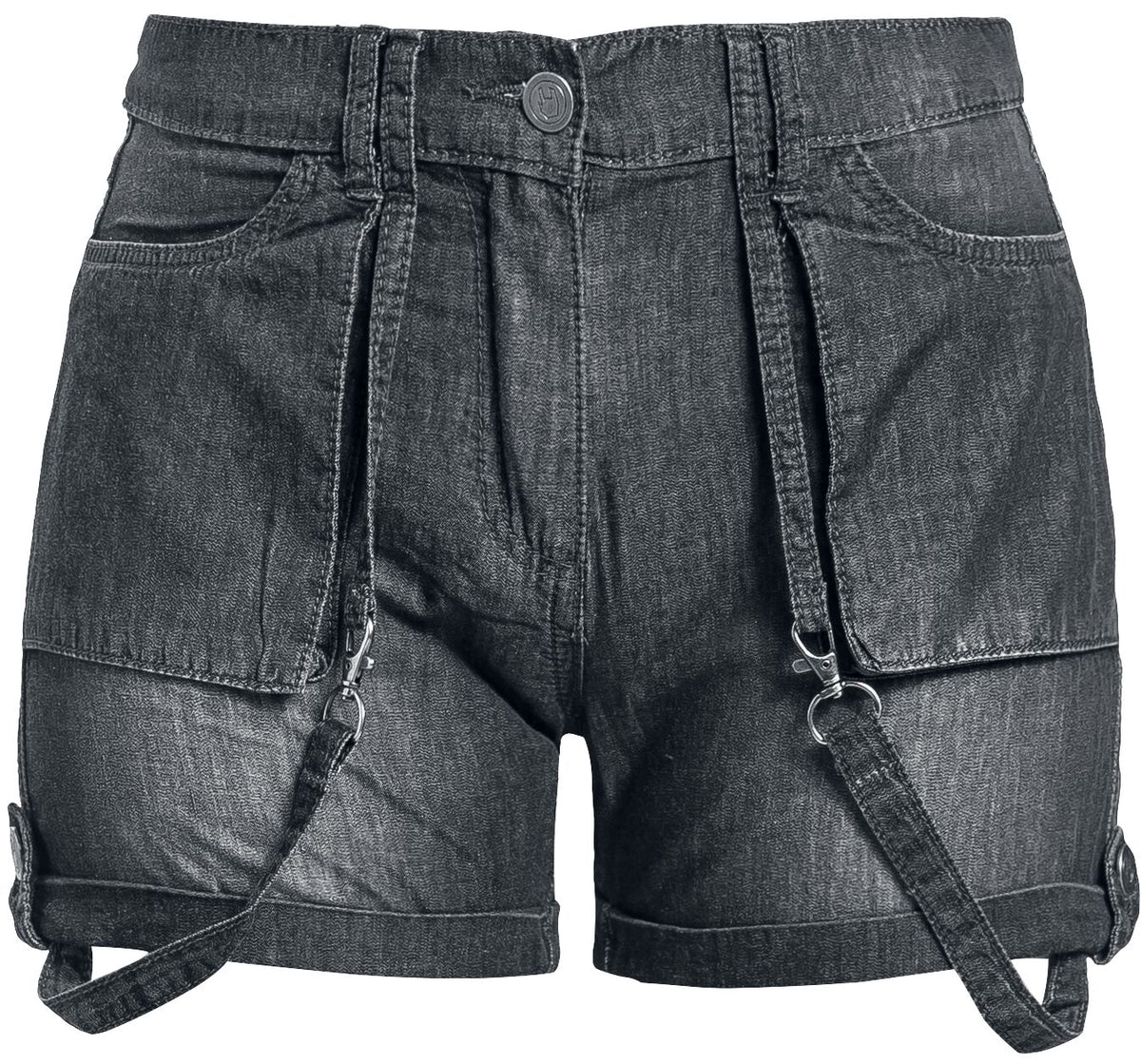 Short  de Collection EMP Stage - Short avec broderie rock hand - 27 à 31 - pour Femme - noir - Collection EMP Stage