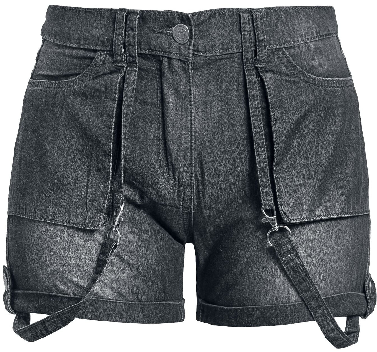 Short  de Collection EMP Stage - Short avec broderie rock hand - 27 à 31 - pour Femme - noir - Collection EMP Stage