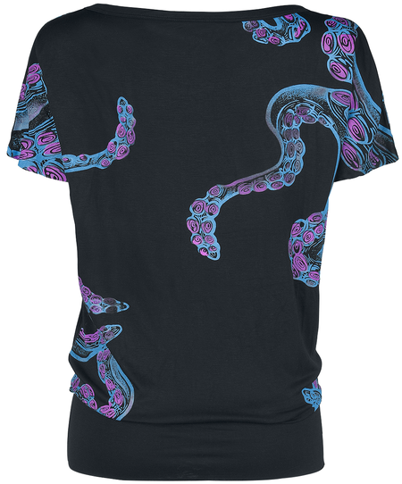T-Shirt Manches courtes  de Full Volume by EMP - T-shirt avec Kraken - S à XXL - pour Femme - multicolore - Full Volume by EMP - View 2