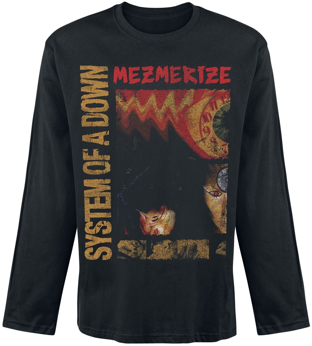 T-shirt manches longues  de System Of A Down - Mesmerizing Waves - S à XXL - pour Homme - noir - System Of A Down