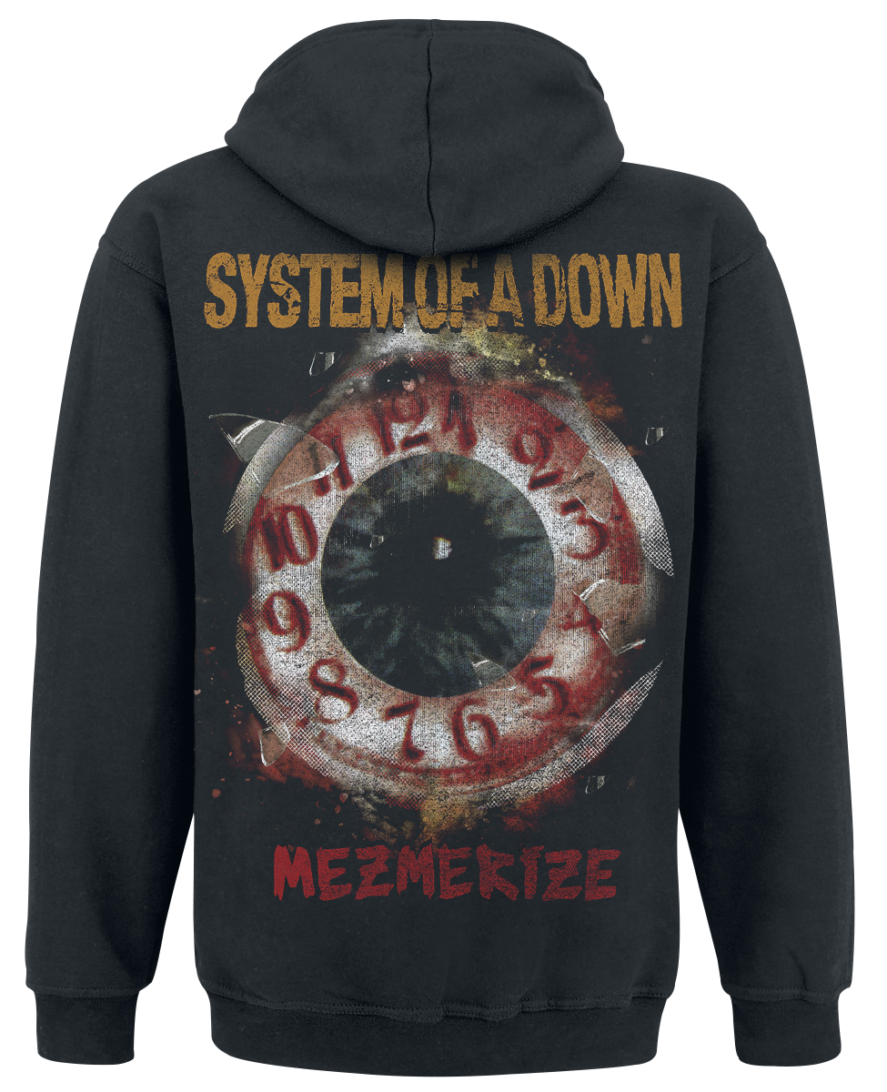 Sweat-shirt à capuche  de System Of A Down - Shattered Numbers - S à XXL - pour Homme - noir - System Of A Down - View 2