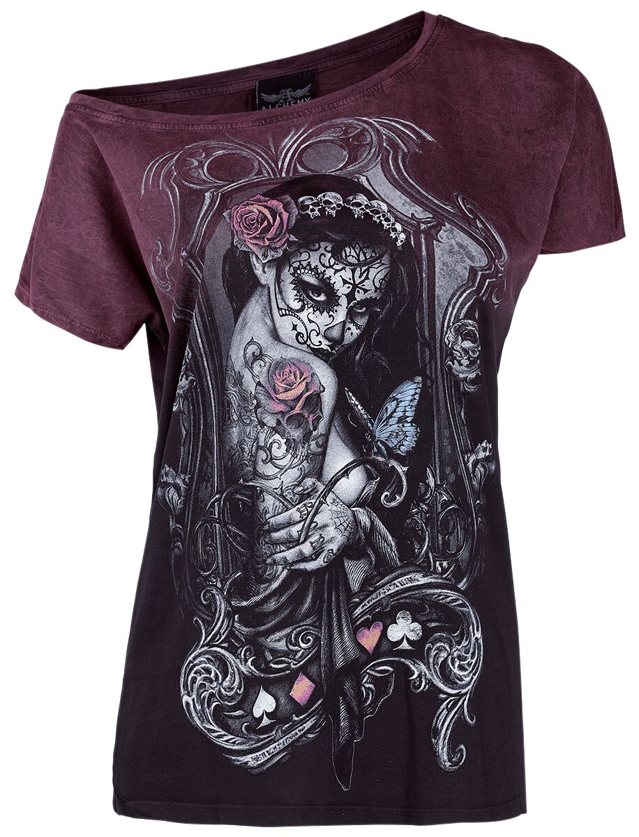T-Shirt Manches courtes Gothic de Alchemy England - Widow's Weed - S à XXL - pour Femme - bordeaux - Alchemy England