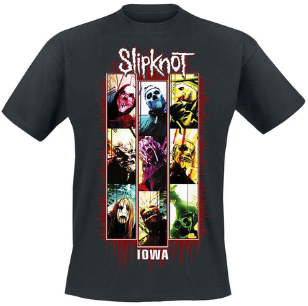 T-Shirt Manches courtes  de Slipknot - Iowa Band Splatter - S à XXL - pour Homme - noir - Slipknot