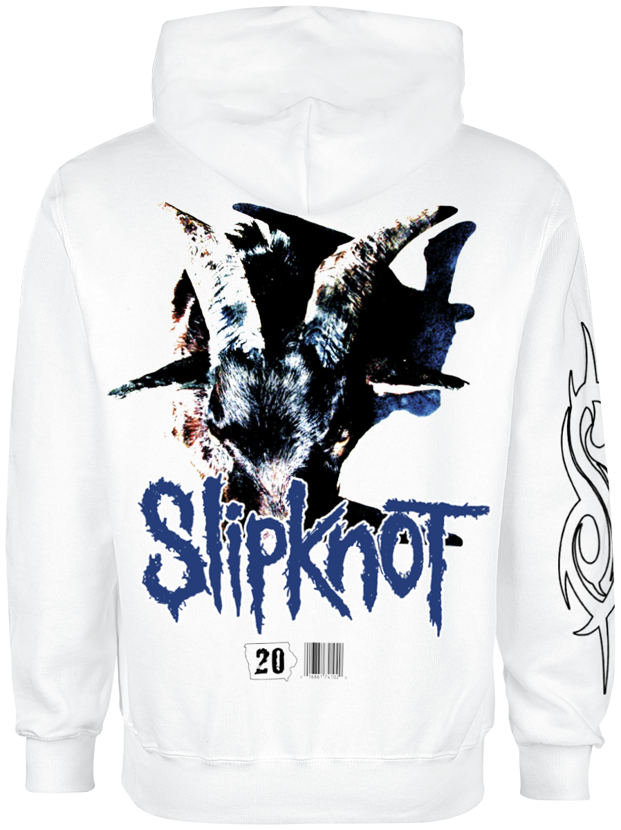 Sweat-shirt à capuche  de Slipknot - Iowa Goat Cover - S à XXL - pour Homme - blanc - Slipknot - View 2