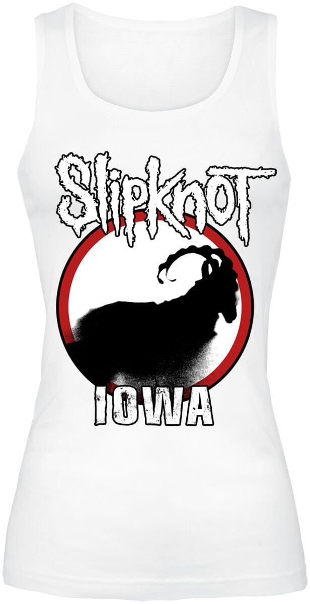 Débardeur  de Slipknot - Iowa Goat Silhouette - S à XXL - pour Femme - blanc - Slipknot
