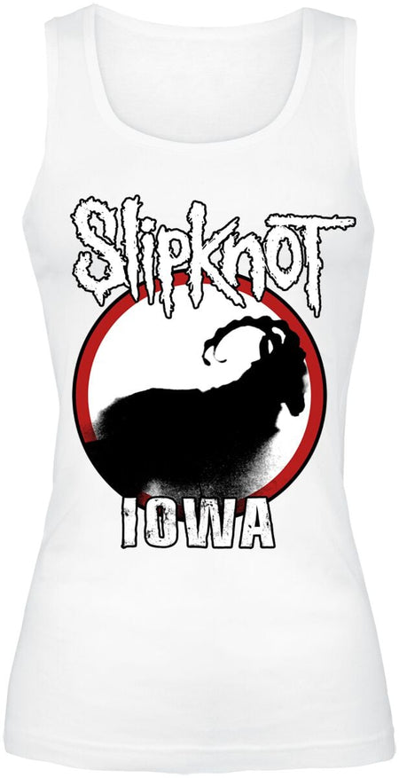 Débardeur  de Slipknot - Iowa Goat Silhouette - S à XXL - pour Femme - blanc - Slipknot