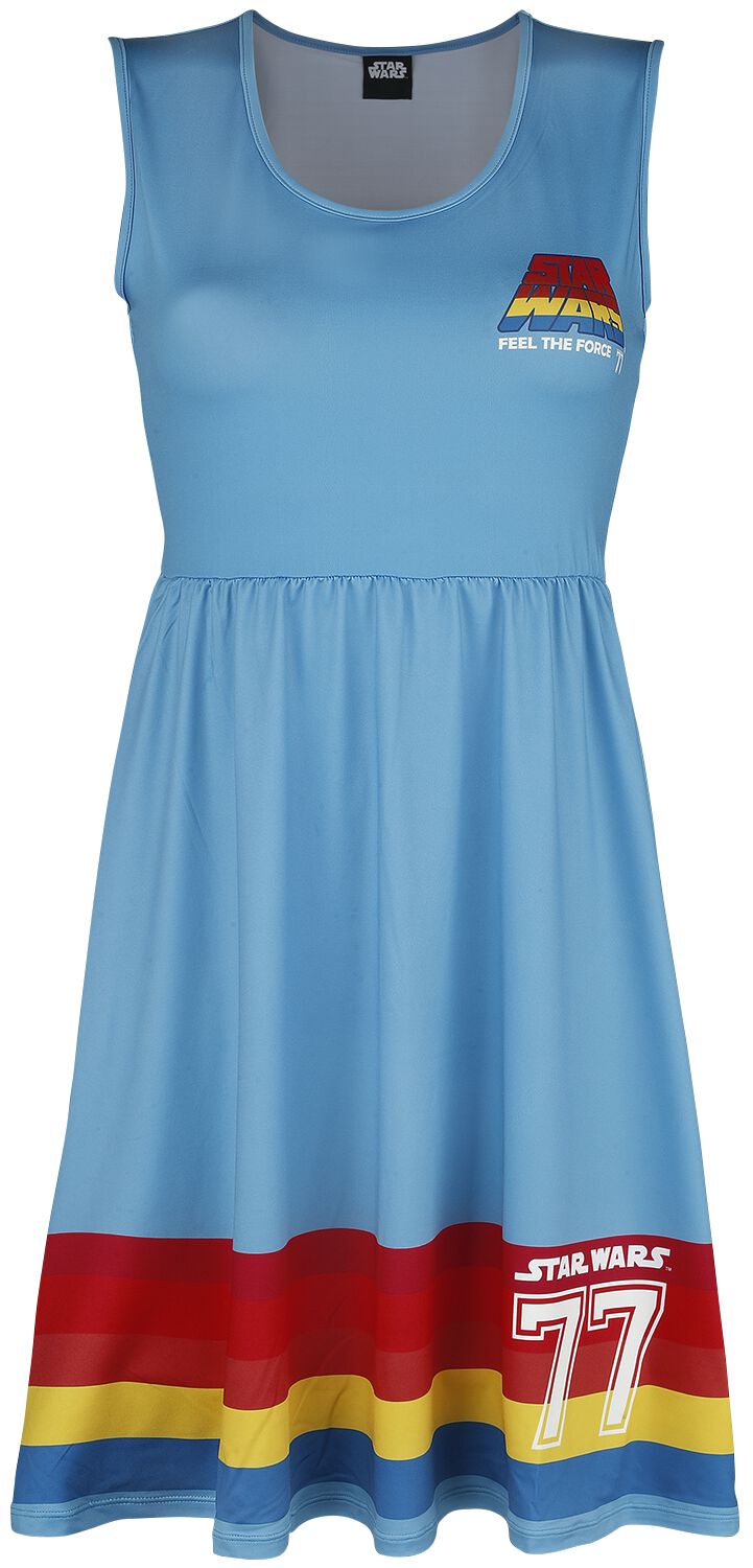 Robe mi-longue Disney de Star Wars - Retro - 77 - S à M - pour Femme - bleu - Star Wars