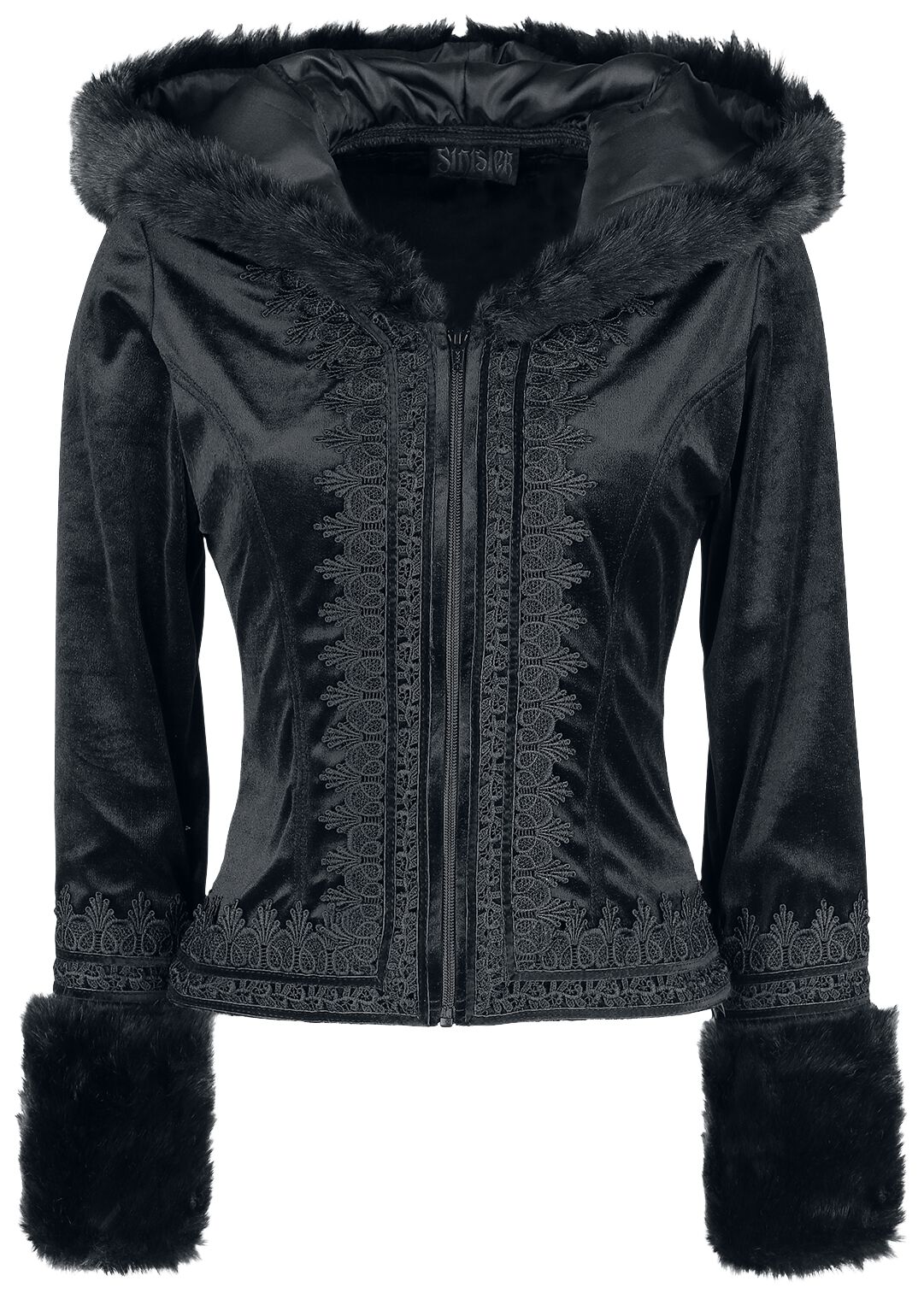 Veste mi-saison Gothic de Sinister Gothic - Veste Gothique - S à XXL - pour Femme - noir - Sinister Gothic