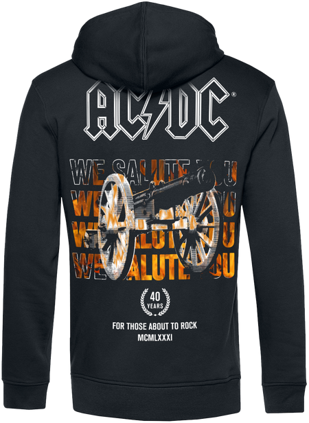 Sweat-shirt zippé à capuche  de AC/DC - For Those About To Rock - S à XXL - pour Homme - noir - AC/DC - View 2