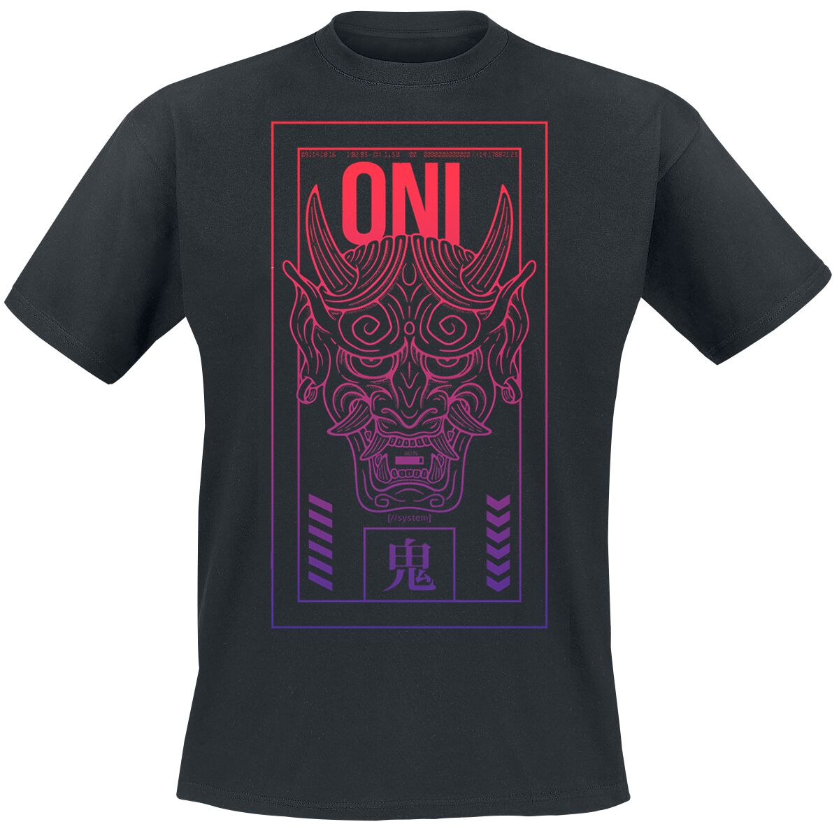 T-Shirt Manches courtes Gaming de NEOMACHI - AKUMA - S à 5XL - pour Homme - noir - NEOMACHI