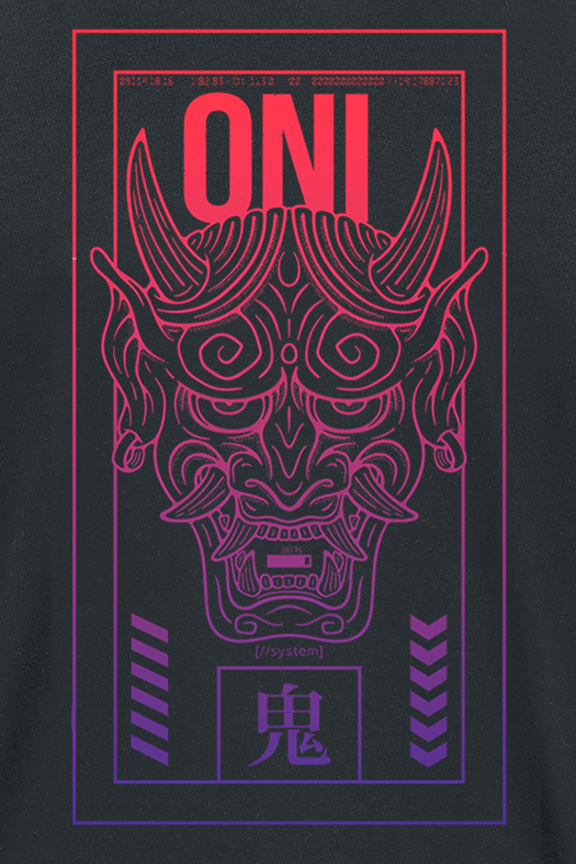 T-Shirt Manches courtes Gaming de NEOMACHI - AKUMA - S à 5XL - pour Homme - noir - NEOMACHI - View 2