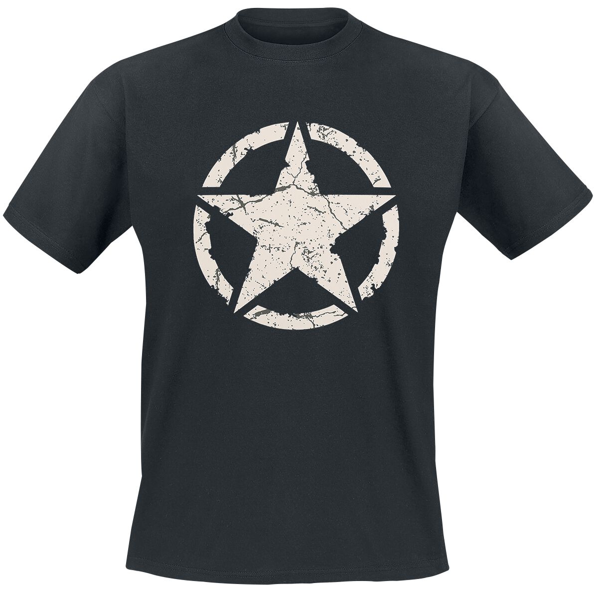 T-Shirt Manches courtes Rockabilly de Gasoline Bandit - Army Star - S à 4XL - pour Homme - noir - Gasoline Bandit
