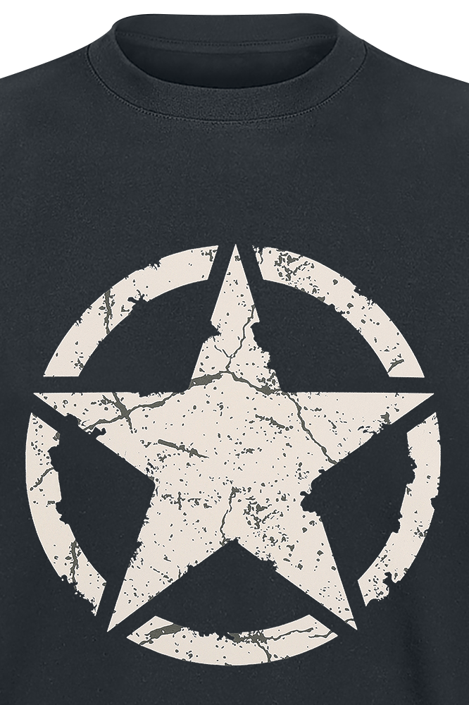 T-Shirt Manches courtes Rockabilly de Gasoline Bandit - Army Star - S à 4XL - pour Homme - noir - Gasoline Bandit - View 2