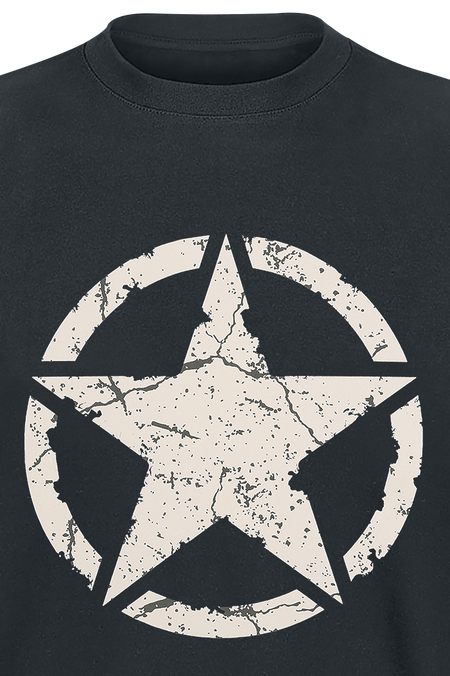 T-Shirt Manches courtes Rockabilly de Gasoline Bandit - Army Star - S à 4XL - pour Homme - noir - Gasoline Bandit - View 2