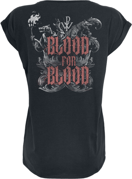 T-Shirt Manches courtes  de Powerwolf - Knights And Wolves - S à XXL - pour Femme - noir - Powerwolf - View 2