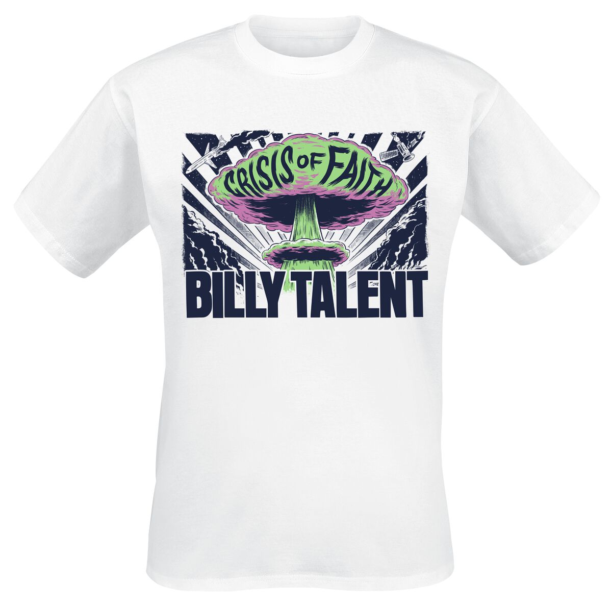 T-Shirt Manches courtes  de Billy Talent - Crisis Of Faith Nuke - S à XXL - pour Homme - blanc - Billy Talent