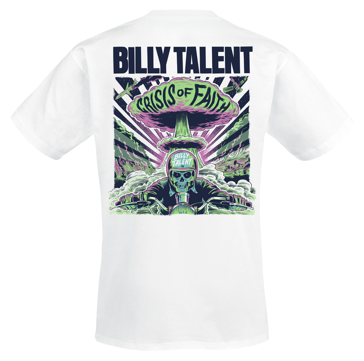 T-Shirt Manches courtes  de Billy Talent - Crisis Of Faith Nuke - S à XXL - pour Homme - blanc - Billy Talent - View 2