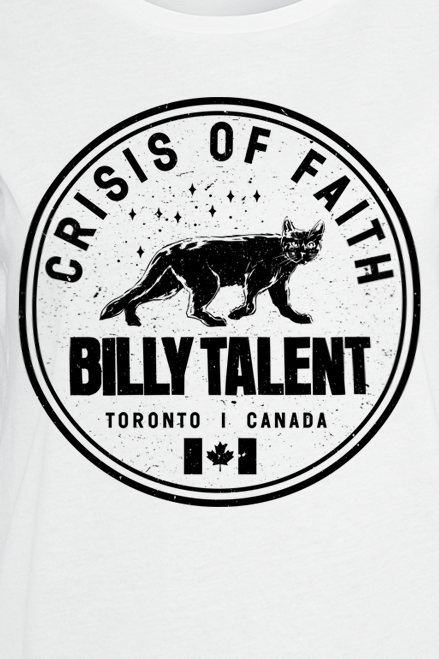 T-Shirt Manches courtes  de Billy Talent - Crisis Of Faith Circle Cat - S à XL - pour Femme - blanc - Billy Talent - View 2