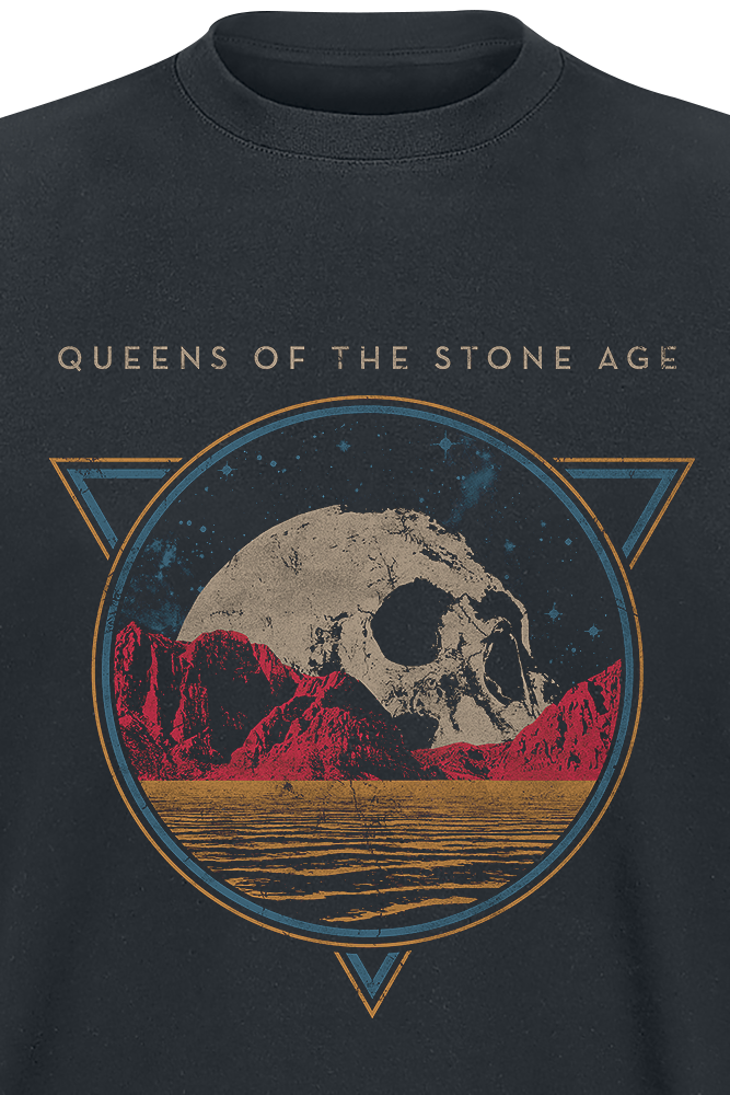 T-Shirt Manches courtes  de Queens Of The Stone Age - Planet Skull - S à XXL - pour Homme - noir - Queens Of The Stone Age - View 2