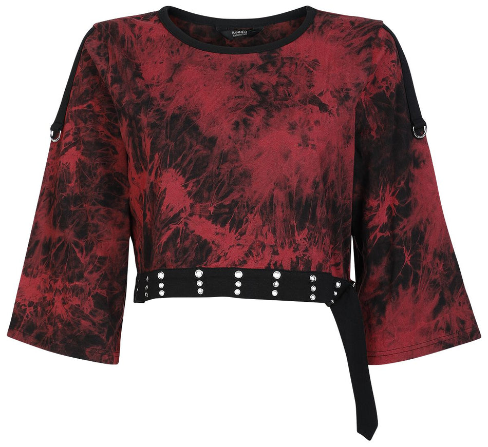 T-Shirt Manches courtes Gothic de Banned Alternative - Haut Tears In Heaven - XS à XXL - pour Femme - multicolore - Banned Alternative