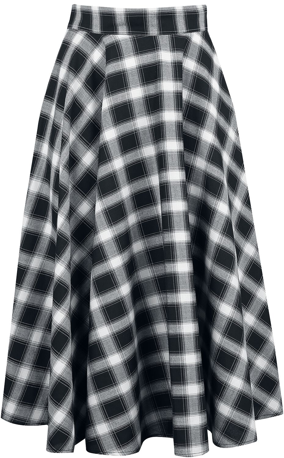 Jupe mi-longue Gothic de Banned Retro - Jupe Évasée Sail Check - XS à 4XL - pour Femme - multicolore - Banned Retro