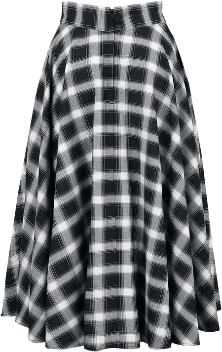 Jupe mi-longue Gothic de Banned Retro - Jupe Évasée Sail Check - XS à 4XL - pour Femme - multicolore - Banned Retro - View 2
