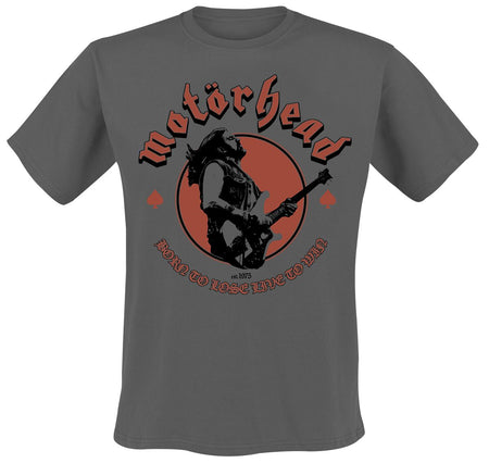 T-Shirt Manches courtes  de Motörhead - Young Lemmy Born To Lose - M à XXL - pour Homme - anthracite - Motörhead
