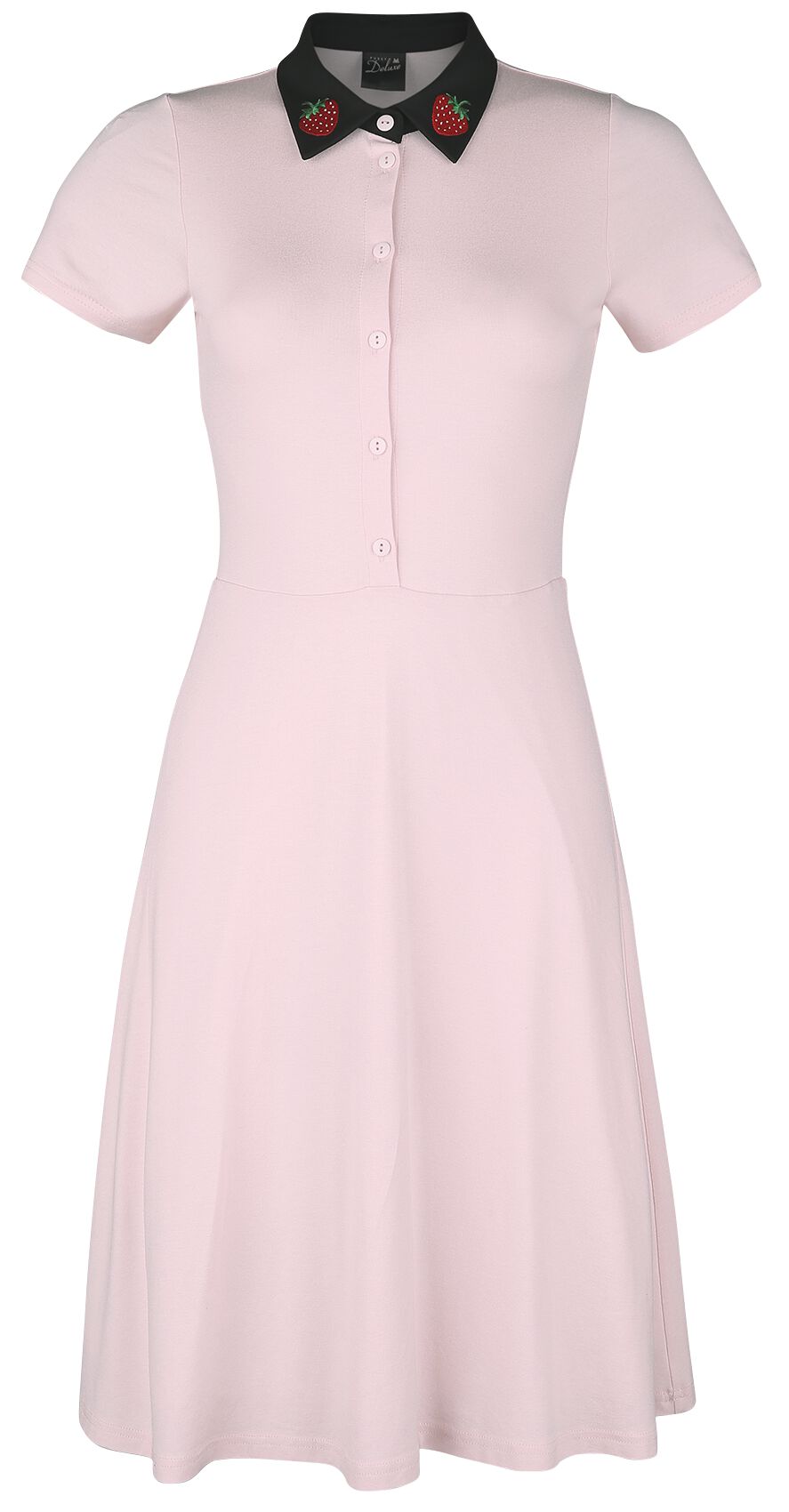 Robe mi-longue Rockabilly de Pussy Deluxe - Cat Classic Berry - Robe - S à XL - pour Femme - rose/noir - Pussy Deluxe
