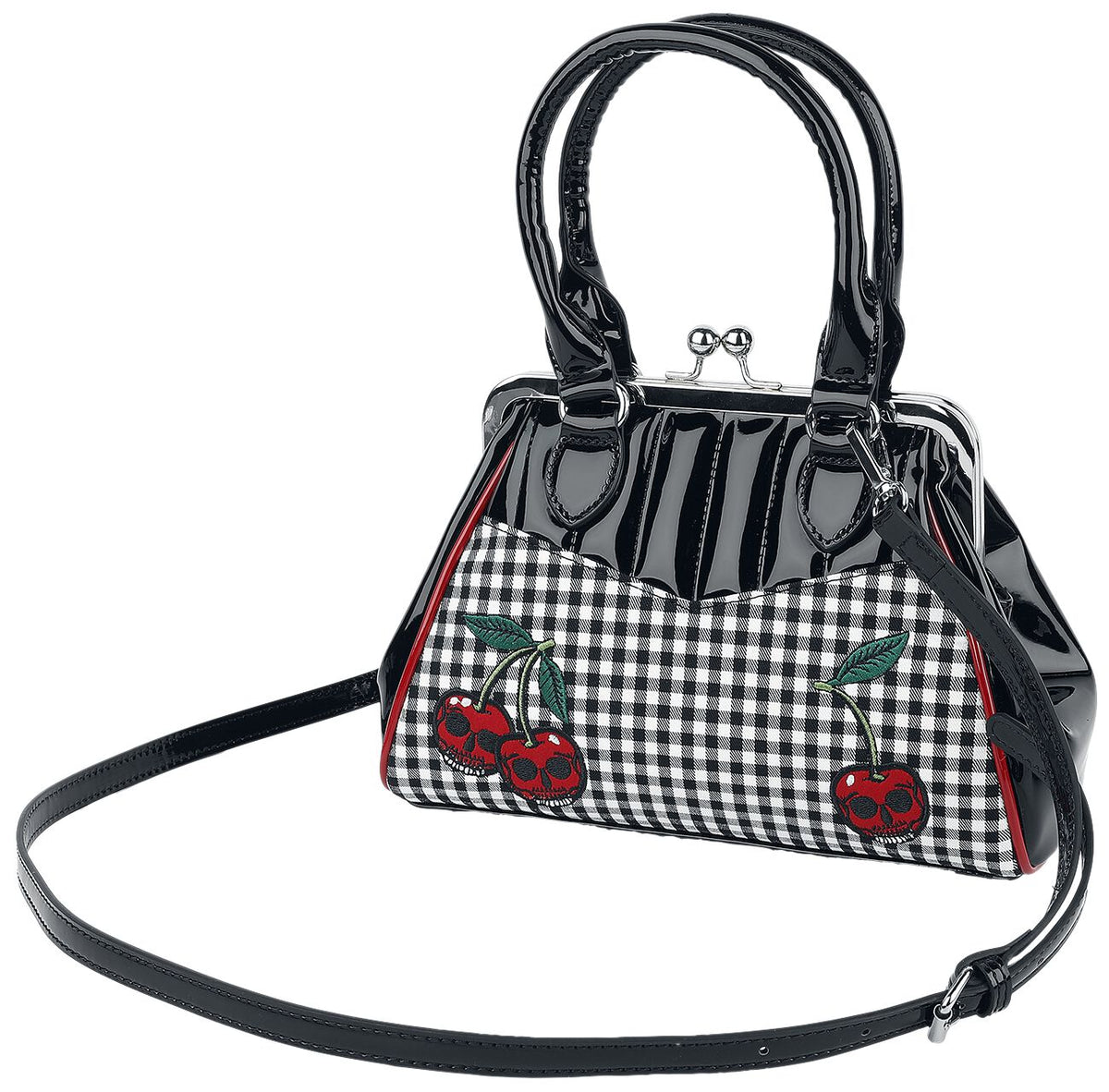 Sac à main  de Banned Retro - Rockabilly Cherry - pour Femme - noir/rouge/blanc - Banned Retro