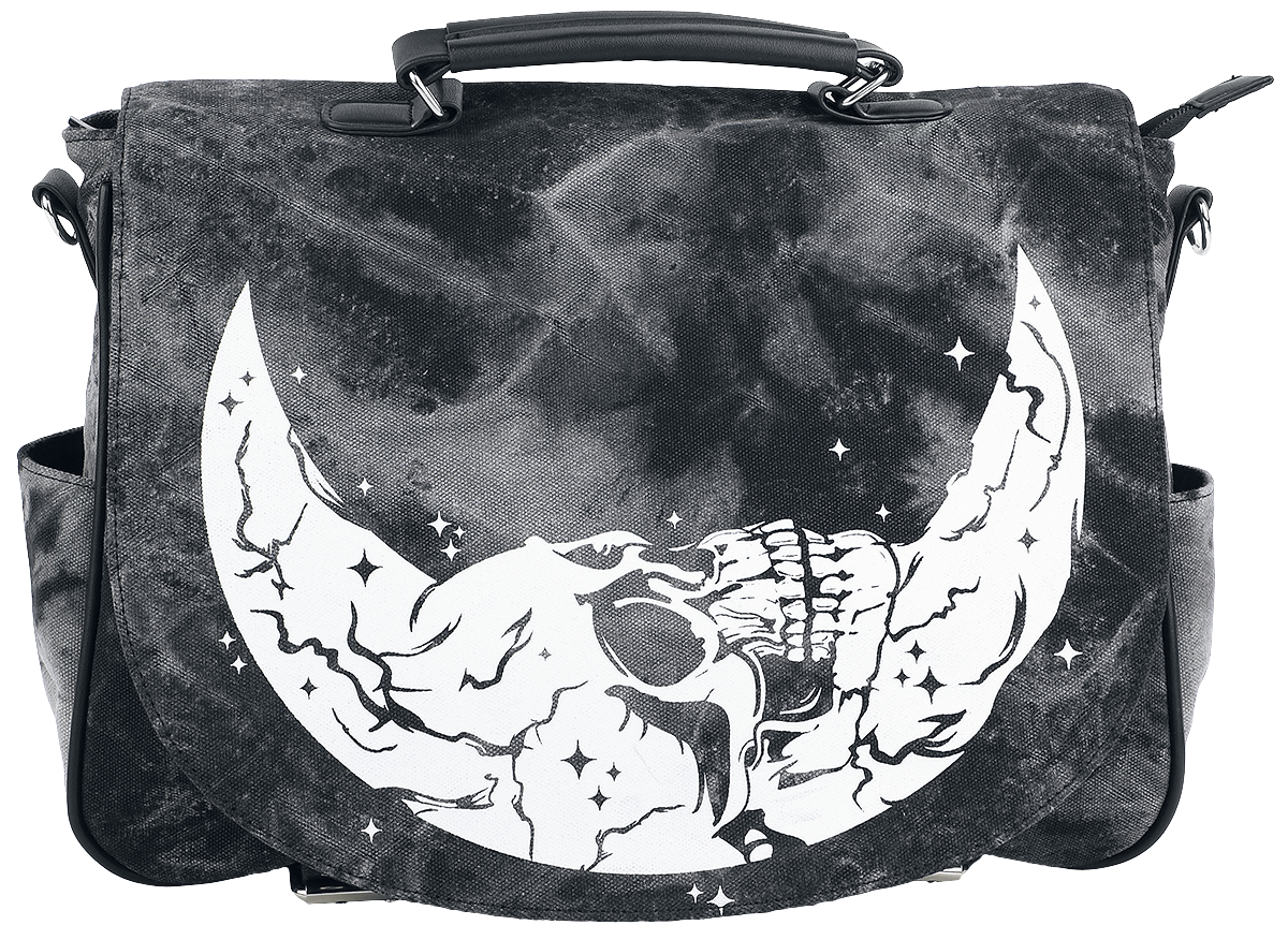 Sac à bandoulière Gothic de Banned Alternative - Chanters - pour Unisexe - noir/blanc - Banned Alternative - View 2