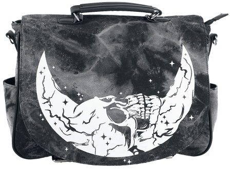 Sac à bandoulière Gothic de Banned Alternative - Chanters - pour Unisexe - noir/blanc - Banned Alternative - View 2