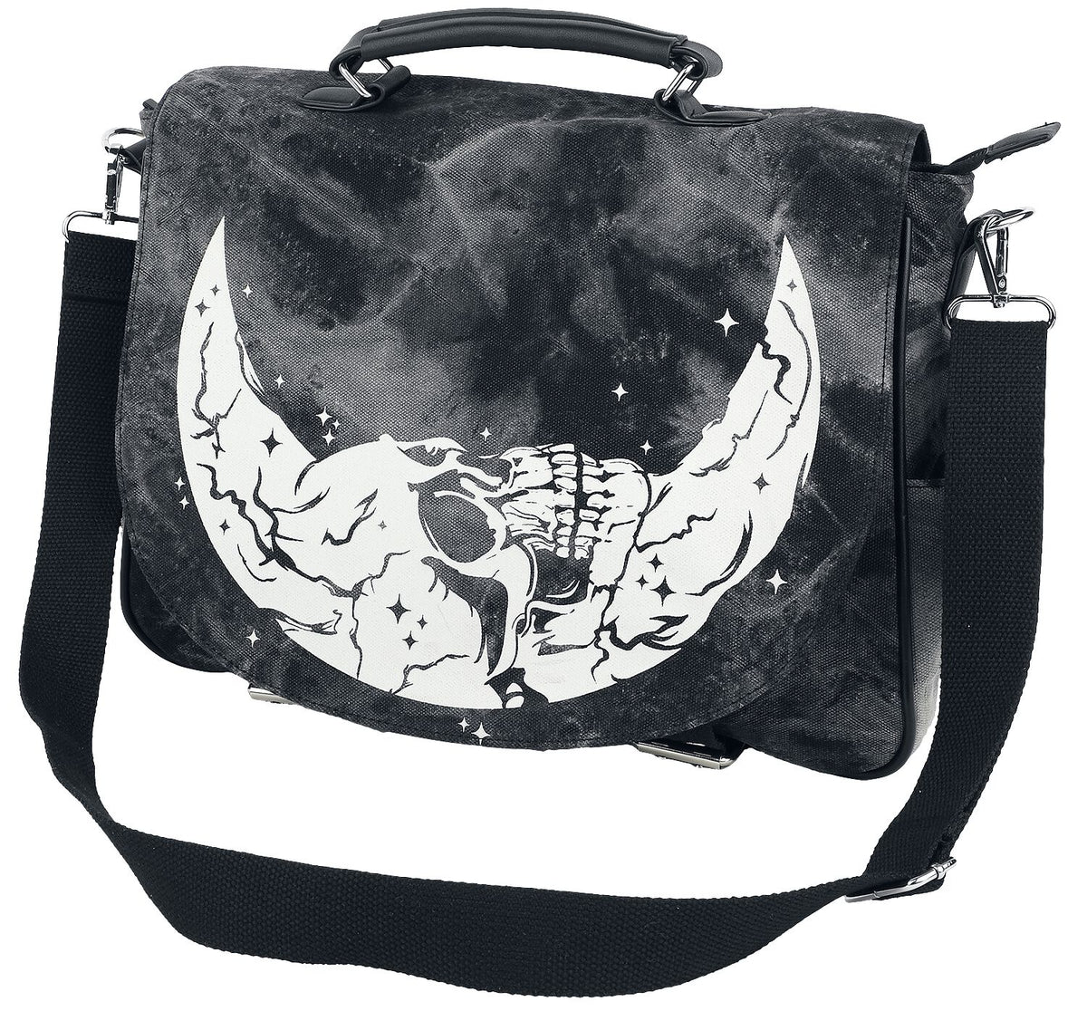 Sac à bandoulière Gothic de Banned Alternative - Chanters - pour Unisexe - noir/blanc - Banned Alternative