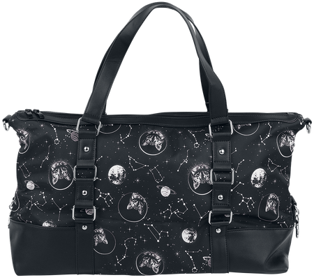 Sac à main Gothic de Banned Alternative - Space Cat - pour Femme - noir/blanc - Banned Alternative - View 2